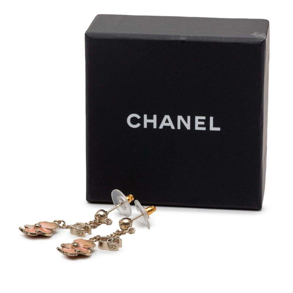 CHANEL Orange Logo Earrings - Picture 4 of 4